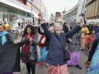 Hare Krishna supporters. Leicester City Centre. 13 April 2019 - PEOPLE gallery