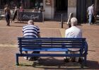 Horizontal blue stripes. Derby City Centre. 20 April 2019 - STREET gallery