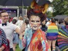 Flamboyant character at Leicester Pride. 31 August 2019 - PEOPLE gallery